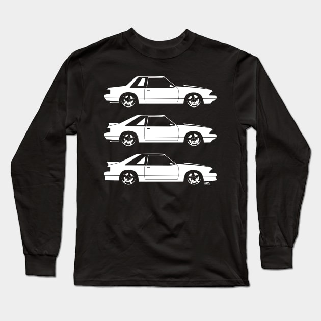 Fox Body Ford Mustang Long Sleeve T-Shirt by LYM Clothing